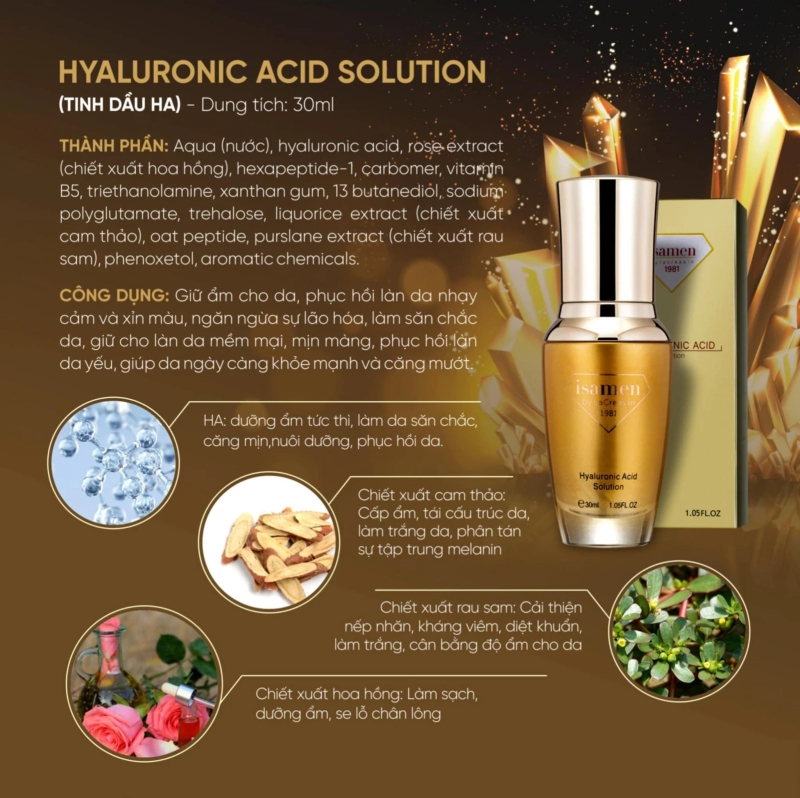 Tinh dầu HA Isamen Hyaluronic Acid Solution